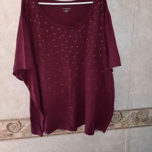 Catherine's Size 4x Red Top